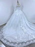 Elegant Summer Long Sleeve Wedding Dresses Lace Ball Gown